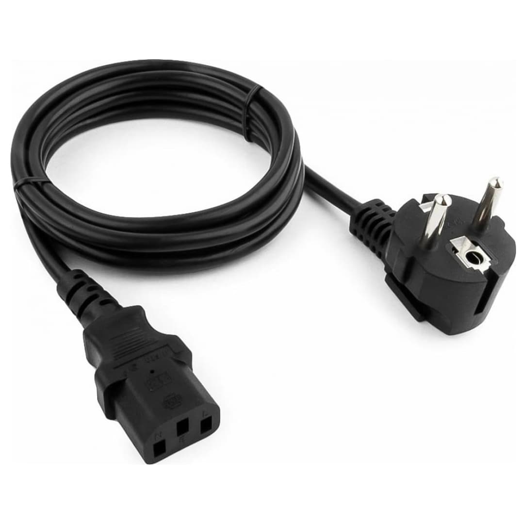 Кабель питания (1 - 1.8м), Schuko- C13, VDE, 10А, черный, с заземлением, PC-186-VDE